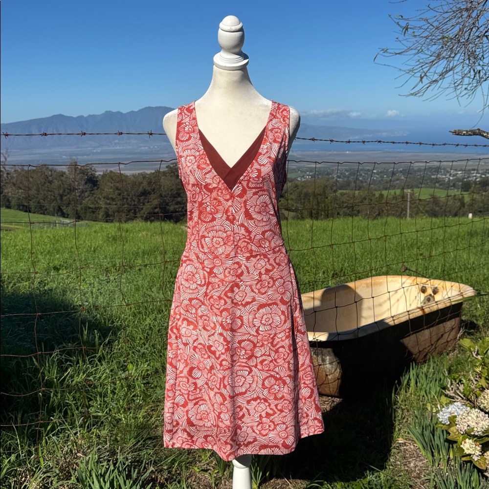 Title Nine Freelance Dress Shibori Brown Floral outdoor Activewear large